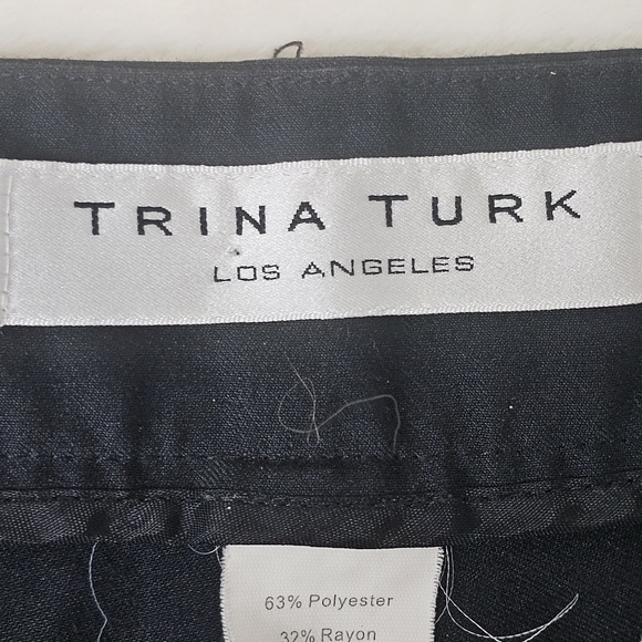 Trina Turke Wide Leg Pants guessing size 4 Women’s Black Dressy Casual - Picture 7 of 12